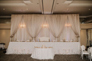 Burlington Convention Centre Wedding Backdrop Head Table